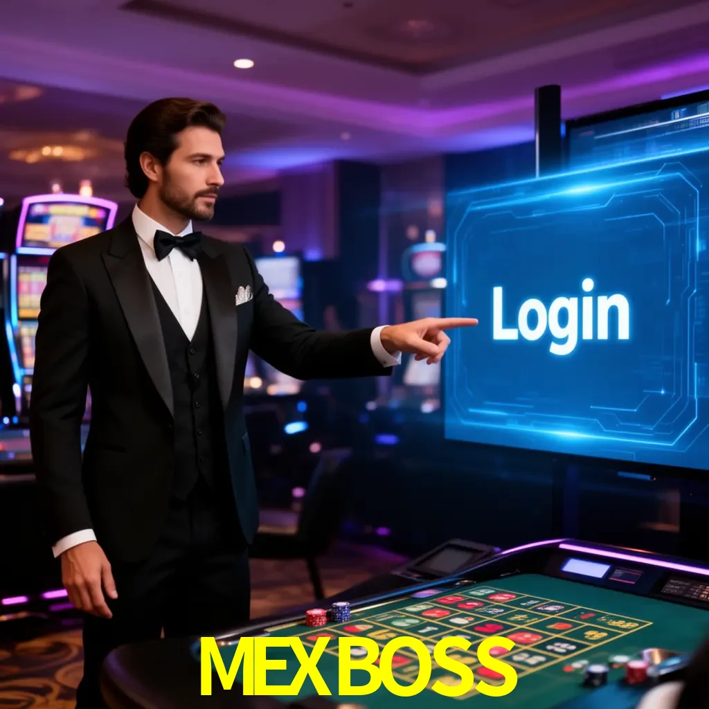 MEXBOSS Login - OTP, cuenta y soporte Pantalla MEXBOSS Login con OTP, contraseña, cuenta segura y soporte móvil